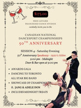 Load image into Gallery viewer, 2025 Canadian National Astaire Awards Ball &amp; Dancesport Championship - Spectator Ticket - Nov 29 - Saturday Evening $175
